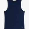 Camiseta sin mangas de punto trenzado