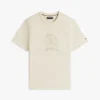 Camiseta teñida en prenda con logotipo de hoja de laurel