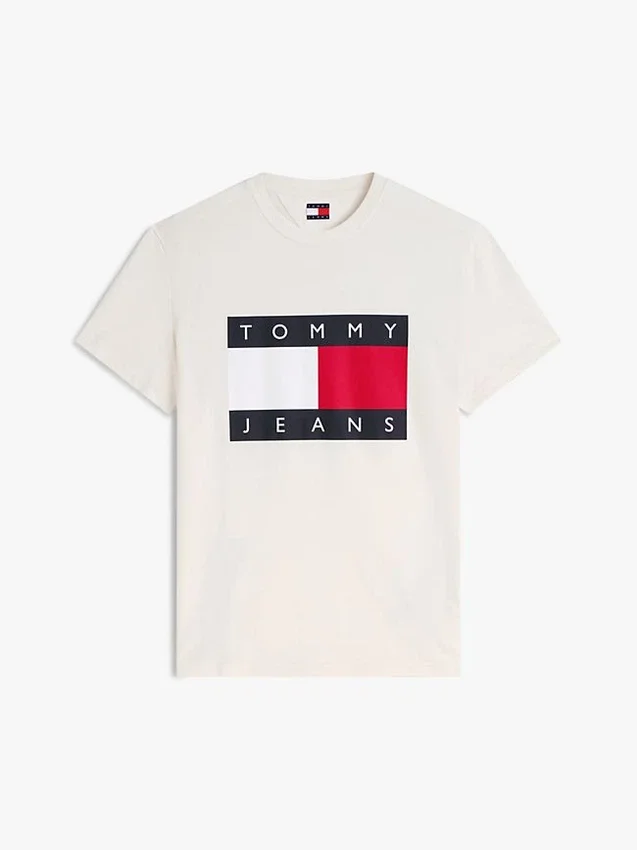 Camiseta Tommy Jeans con gran logotipo de bandera Camiseta Tommy Jeans con gran logotipo de bandera