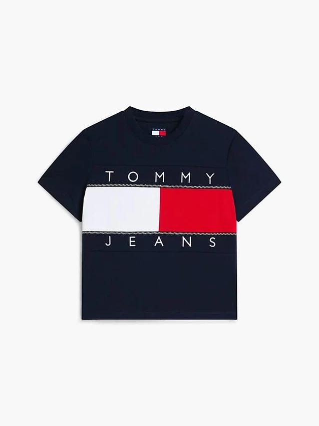 Camiseta Tommy Jeans con gran logotipo de bandera Camiseta Tommy Jeans con gran logotipo de bandera