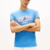 Camiseta Tommy Jeans con logotipo de bandera ondulada