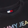 Camiseta Tommy Jeans con logotipo de cristales