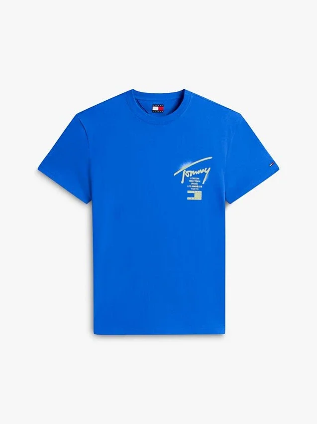 Camiseta Tommy Jeans con logotipo pintado con spray Camiseta Tommy Jeans con logotipo pintado con spray