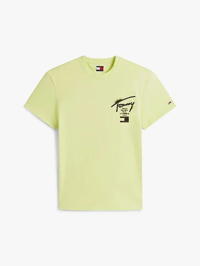 Camiseta Tommy Jeans con logotipo pintado con spray Camiseta Tommy Jeans con logotipo pintado con spray
