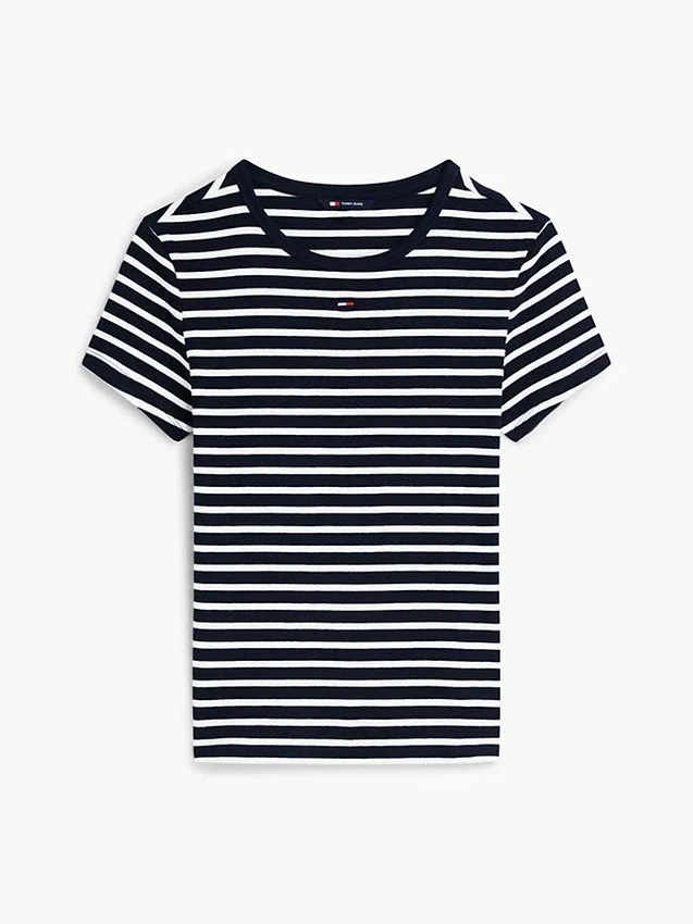 Camiseta Tommy Jeans Slim Stretch Ribbed Camiseta Tommy Jeans Slim Stretch Ribbed