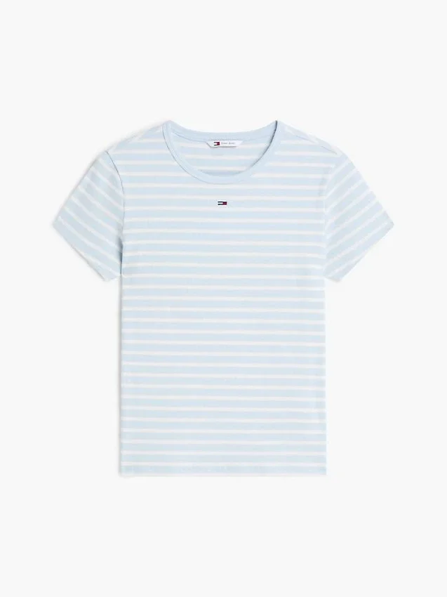 Camiseta Tommy Jeans Slim Stretch Ribbed Camiseta Tommy Jeans Slim Stretch Ribbed
