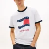 Camiseta Tommy Jeans Wavy Flag Ringer Camiseta Tommy Jeans Wavy Flag Ringer