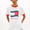 Camiseta Tommy Jeans Wavy Flag Ringer Camiseta Tommy Jeans Wavy Flag Ringer
