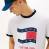Camiseta Tommy Jeans Wavy Flag Ringer Camiseta Tommy Jeans Wavy Flag Ringer