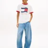 Camiseta Tommy Jeans Wavy Flag Ringer Camiseta Tommy Jeans Wavy Flag Ringer