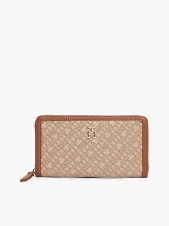 Cartera con cremallera y jacquard Monogram Cartera con cremallera y jacquard Monogram