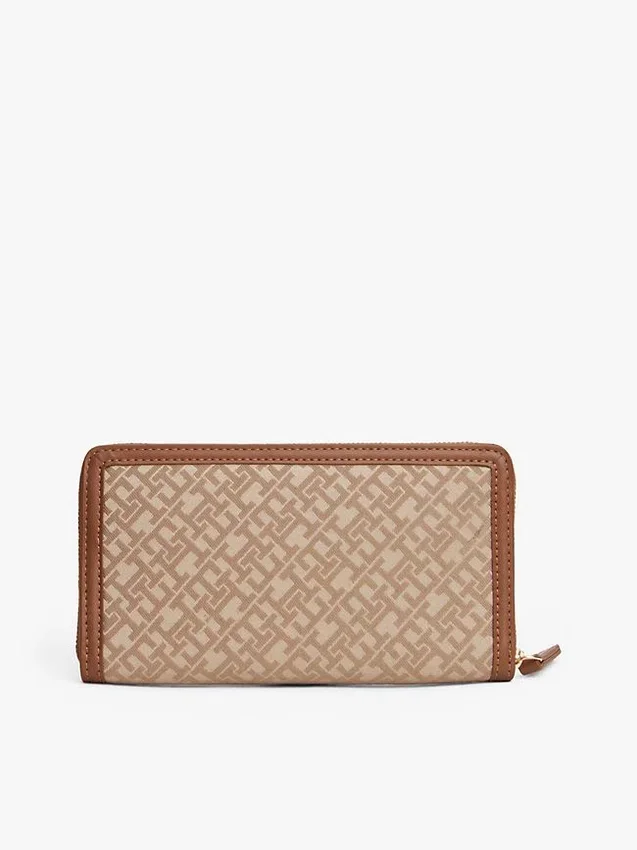 Cartera con cremallera y jacquard Monogram Cartera con cremallera y jacquard Monogram