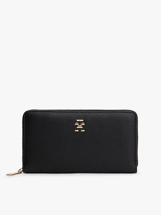 Cartera con cremallera y monograma Cartera con cremallera y monograma
