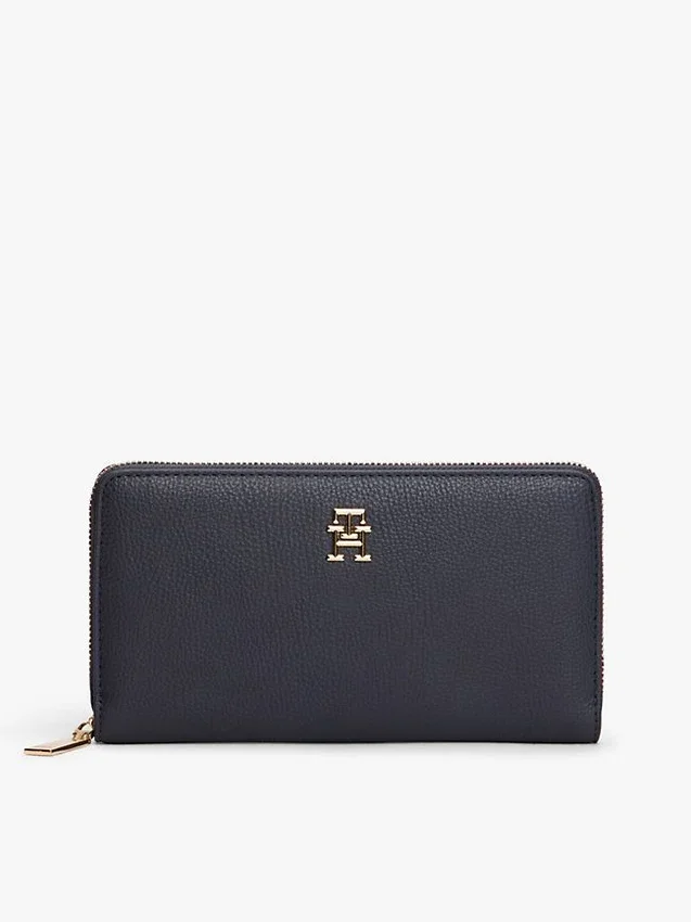 Cartera con cremallera y monograma Cartera con cremallera y monograma