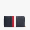 Cartera con cremallera y rayas distintivas Cartera con cremallera y rayas distintivas