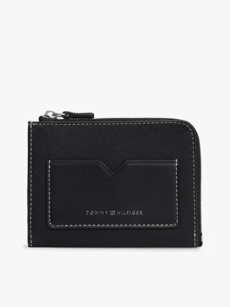 Cartera de cuero con cremallera