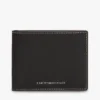 Cartera de piel con doble pliegue