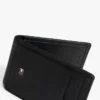 Cartera doble con cierre magnético de piel granulada