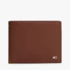 Cartera doble de piel granulada