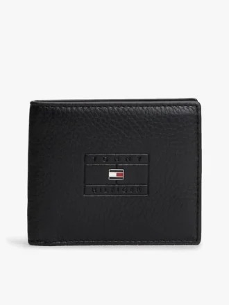 Cartera doble de piel granulada