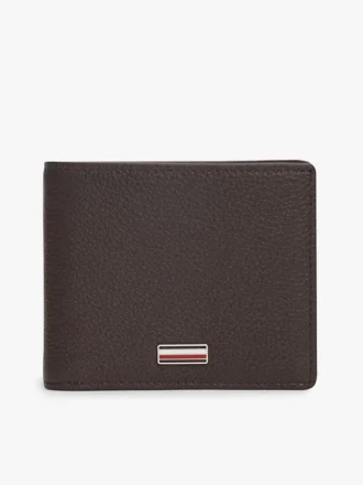 Cartera doble de piel granulada Cartera doble de piel granulada