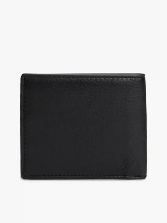Cartera doble de piel granulada