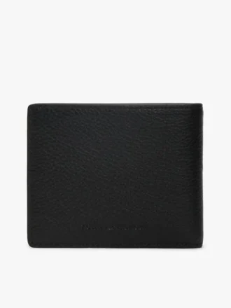 Cartera doble de piel granulada