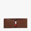 Cartera doble de piel granulada