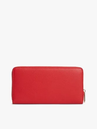Cartera grande con cremallera y logotipo monograma