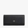 Cartera grande con solapa y monograma integral Cartera grande con solapa y monograma integral