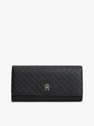 Cartera grande con solapa y monograma integral