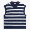 Chaleco de punto trenzado con cuello en V Chaleco de punto trenzado con cuello en V