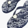 Chanclas con detalles metálicos y estampado TH Script Chanclas con detalles metálicos y estampado TH Script