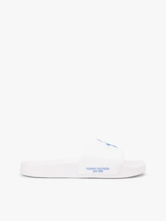 Chanclas de lona con monograma bordado