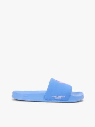 Chanclas de lona con monograma bordado