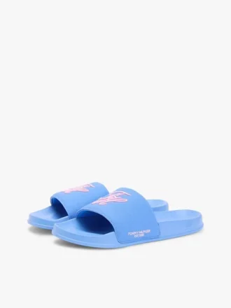 Chanclas de lona con monograma bordado