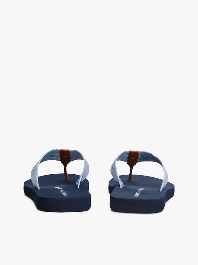 Chanclas de lona con monograma bordado Chanclas de lona con monograma bordado