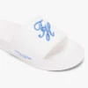 Chanclas de lona con monograma bordado