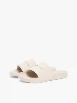 Chanclas de piscina con textura y logotipo de Tommy