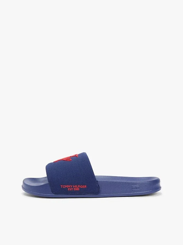 Chanclas de piscina de lona con monograma Chanclas de piscina de lona con monograma