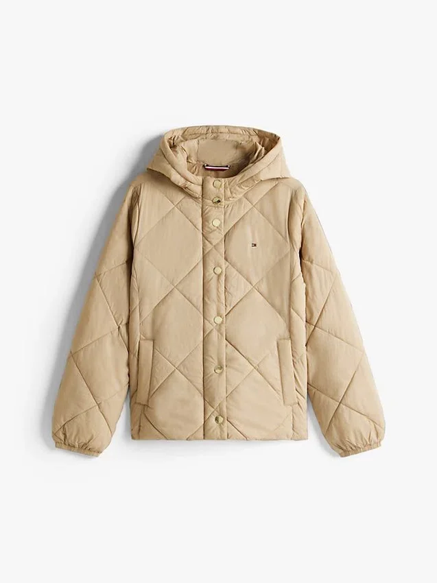 Chaqueta acolchada ligera con capucha Chaqueta acolchada ligera con capucha