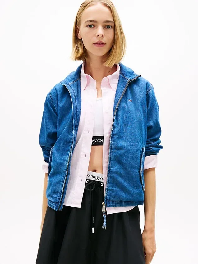 Chaqueta con cremallera de cambray Tommy Jeans Chaqueta con cremallera de cambray Tommy Jeans