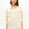 Chaqueta de camisa vaquera teñida en prenda Chaqueta de camisa vaquera teñida en prenda