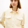 Chaqueta de camisa vaquera teñida en prenda Chaqueta de camisa vaquera teñida en prenda