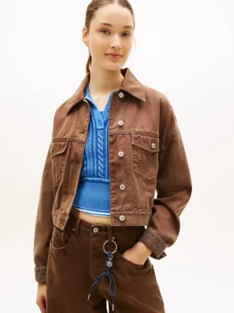 Chaqueta de lona teñida en prenda de Tommy Jeans