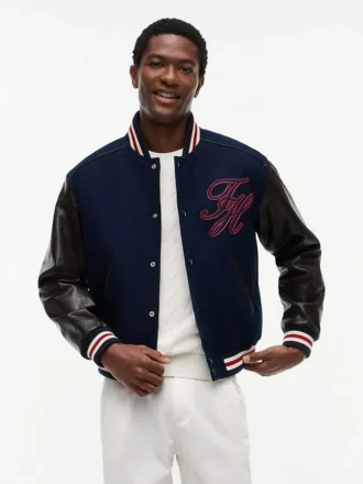 Chaqueta de tejidos mixtos New York Label