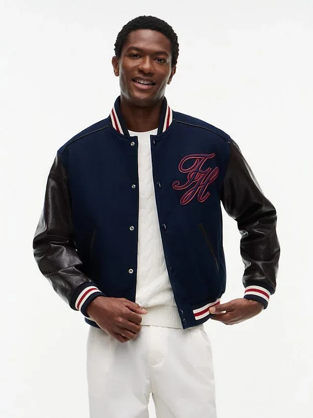 Chaqueta de tejidos mixtos New York Label Chaqueta de tejidos mixtos New York Label