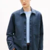 Chaqueta de trabajo de denim teñida en prenda