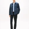 Chaqueta de trabajo de denim teñida en prenda