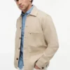 Chaqueta de trabajo de denim teñida en prenda Chaqueta de trabajo de denim teñida en prenda